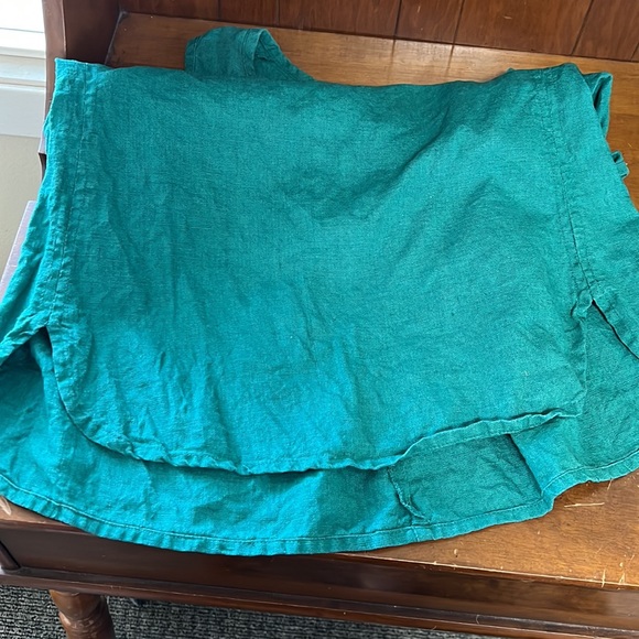 Flax emerald green linen tank top - Picture 5 of 8
